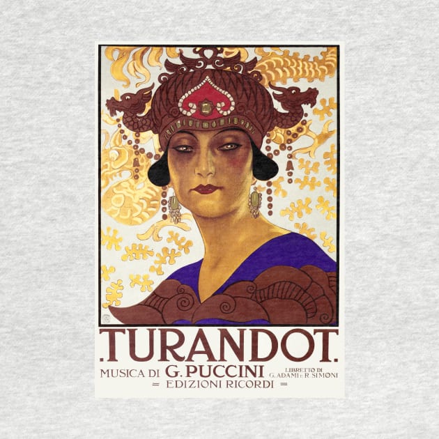 Vintage Poster for the Puccini Opera, Turandot by Naves
